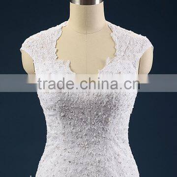 New Style Elegant A-Line Sweatheart Neckline and Sleeveless Lace Wedding Dress AS41401 photo-5