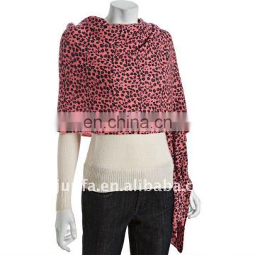 fashional pretty elegant cute cozy knitted ladies leopard print shawl