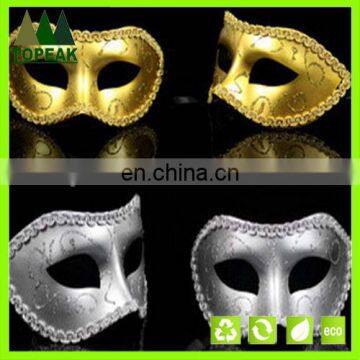 Hot sale Gold lace Glitter Painted Halloween party PVC face mask