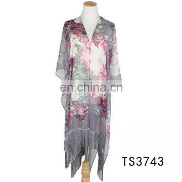 TOROS best selling products custom print girl tassel fringe shawl