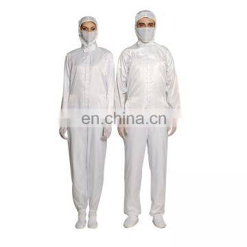 White Unisex ESD Cleanroom Coveralls