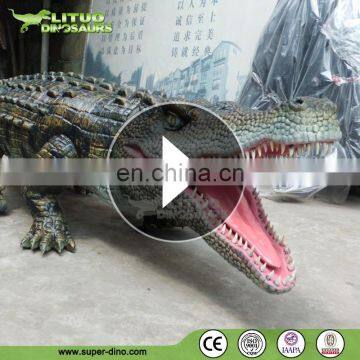 Life Size Walking Simulation Animatronic Remote Control Crocodile