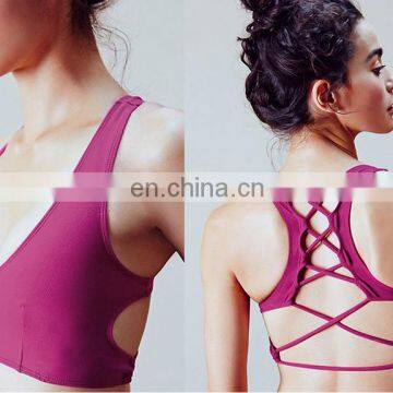Gym Tank Top Stylish Sexy Cross Back Sports Bra Colorful Yoga Bra photo-3