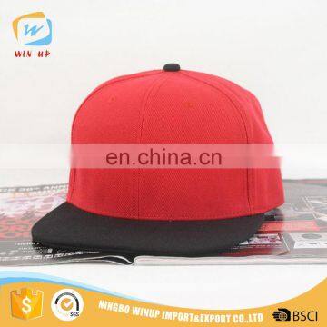 Flat brim cheap price custom snapback caps without logo