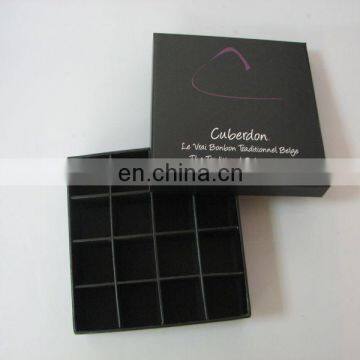 2013 New Bespoke Chocolate&gift Matt Black Gift Paper Box For Chocolate