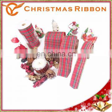 Merry Christmas Wired Ribbon Muted Colors Xmas Ribon