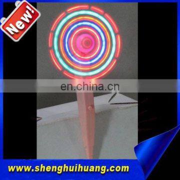 LED message flashing light up pen fan