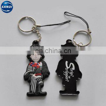 Promotional custom rubber soft pvc keychain