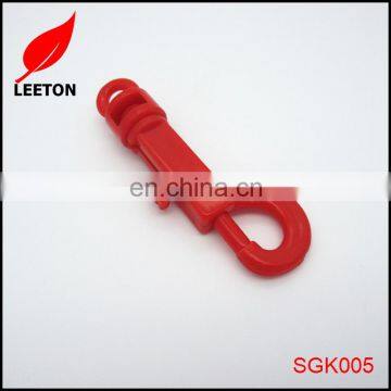 Factory supply red plastic keyring