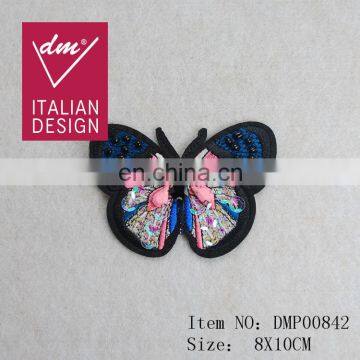 Hot Sale sequin beaded patches butterfly applique