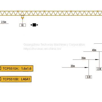 6T Topless Tower Crane TCP5510 photo-3