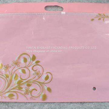 Makeup Bag Case Travel Organizer Toiletry Wash Bag, Slider zipper clothing packaging EVA plastic bags for clothing plast