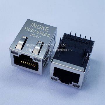 INGKE YKGU-8399NL Direct Substitute Bel 2250013-4 Single Port Gigabit Through Hole RJ45 Magnetic Jacks