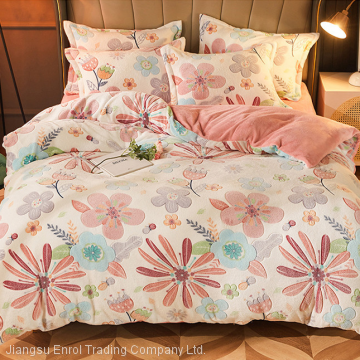 Thickened Flannel velvet bedding set 4pcs