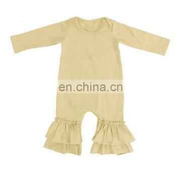 Wholesale Baby Clothes Romper Long Sleeve 100% Cotton Ruffle Baby Romper photo-6