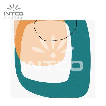 Abstract Wall Art Gold Frame, Modern Abstract Framed Art, Gold Framed Abstract Wall Art photo-4