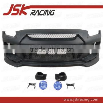 2008-2013 JSK STYLE CARBON FIBER FRONT BUMPER WITH FOG LIGHT FOR NISSAN R35 GTR (JSK220910)