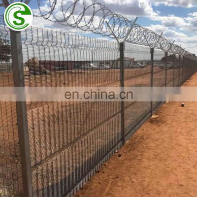 China Factory Galvanized Pvc Coated Anti Climb Resistant Clearvu 358 Spikes Fence