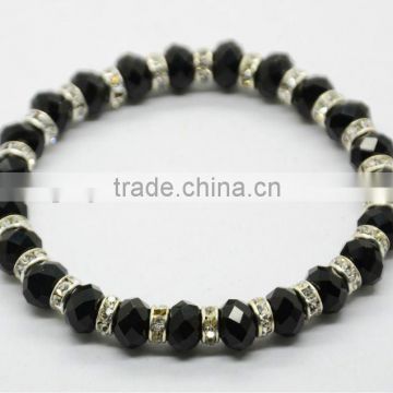 Fashion Hematite Black Crystal Beads Bracelet