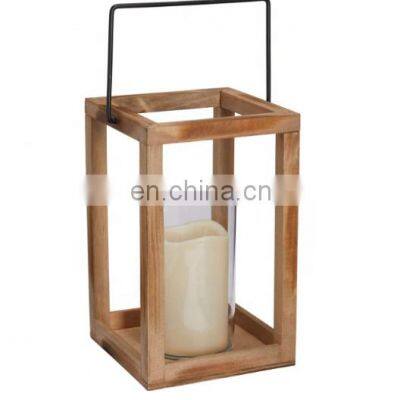 HOT SELL Custom Outdoor Garden And Indoor Rustic Antique Vintage Handmade Decorative Wedding Wooden Candle Lantern