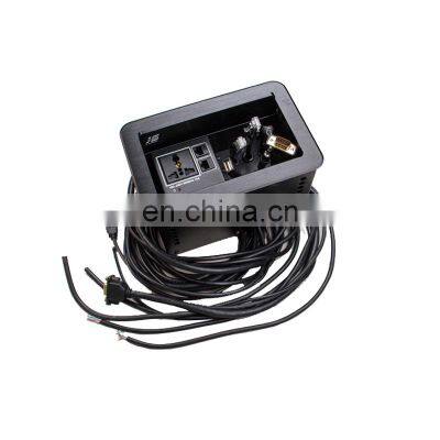 Universal Electric Tabletop Flip Connection Female Usb Panel Socket Outlet photo-2