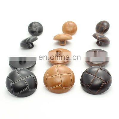 Hight Quality Round Slope ABS 32L Covered Fake Faux Imitation Leather Shank Button