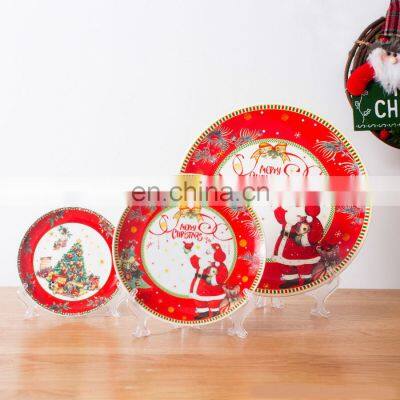 Christmas Holiday Theme Party Gift Cartoon Tableware Set Gift Box