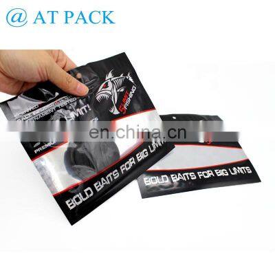 Customizable Design Resealable plastic packaging Storage fishing lure bags with clear window