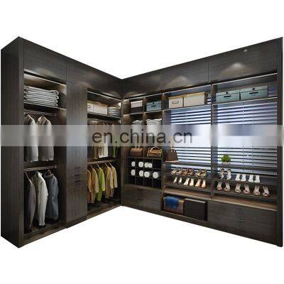 Customized Design Open Cloakroom Aluminum Glass Door Wardrobe