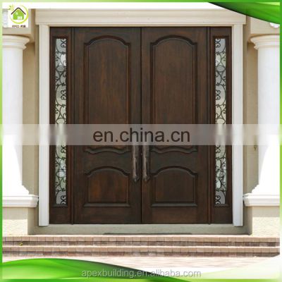 glass insert solid mahogany wood front entry doors with sidelights