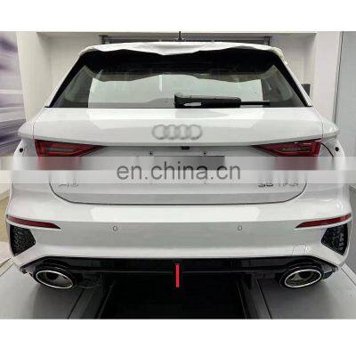 New arrival facelift Rear diffuser with tailpipes for Audi A3 2021 2022 upgrade RS3 style Rear lip with tip exhaust