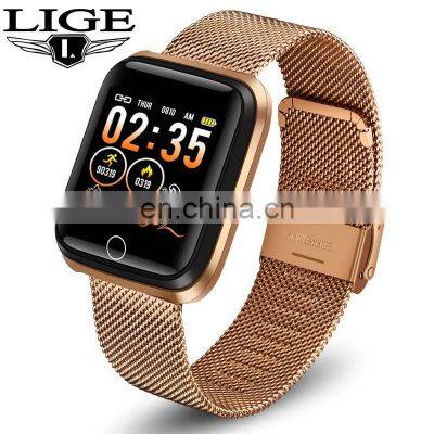 LIGE BW0063 Women Smart Watch Sport  Bracelet IP67 Waterproof Heart Rate Monitor Watch Led