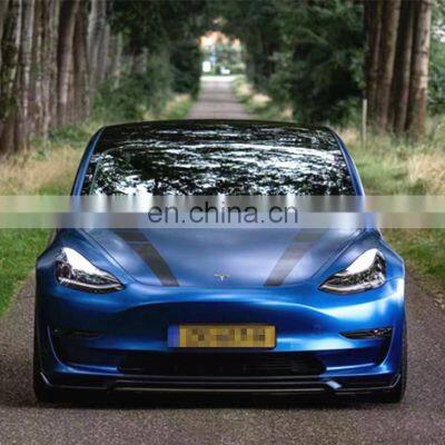 Runde Car Modification Carbon Fiber Material For ART Style Tesla Model 3 Body Kit Front Lip Rear Lip Side Skirt Spoiler