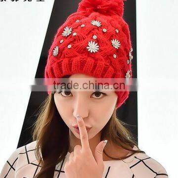 C58390S 2015 high fashion winter keep warm women kintted hats