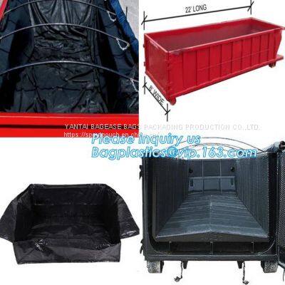 Extra Lagrge Woven PE Drawstring Dumpster Container 20 Yard Drawstring Black Dumpster Container Liners for Bagplastics photo-5
