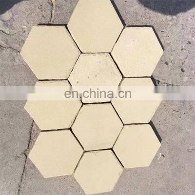 Cheap Natural Mosaic cultural stone Beige Sandstone For wall Customer Size