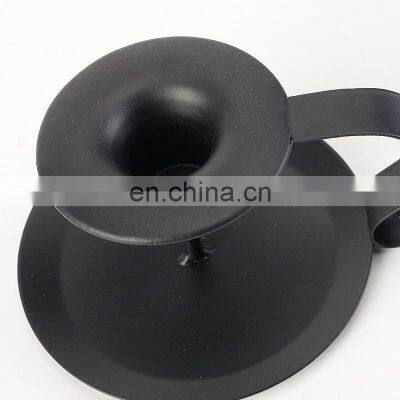 Оптовая металлическая подставка для свечей черного цвета из железа, французская тарелка для свечей, круглая подставка для свечей для украшения вечеринок и интерьера дома photo-5