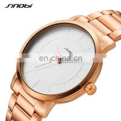 SINOBI Couple Watches S9822 Customize Watch Logo Minimalism Stylish Lovers Pair Wristwatch Gift Watches