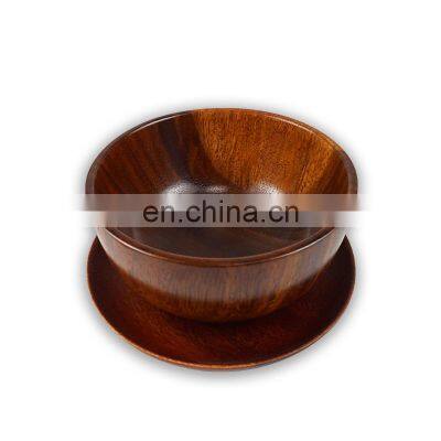 Mini Jujube Wood Bowl Wood Spoons Plate Set photo-4