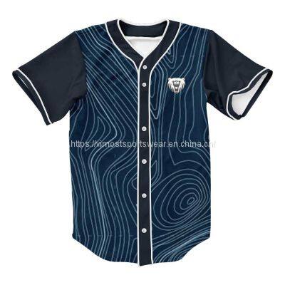 2023 good quality hot custom baseball jersey with dye sub