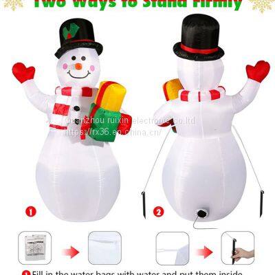 1.5M/5ft Christmas Snowman Inflatable Blow Up with LED Lights Yard Decoration Christmas Outdoor