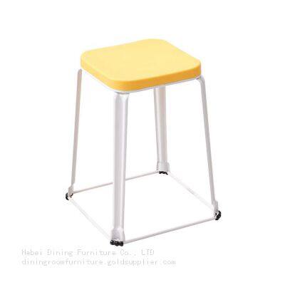 Plastic Seat Iron Leg Stool DC-P95