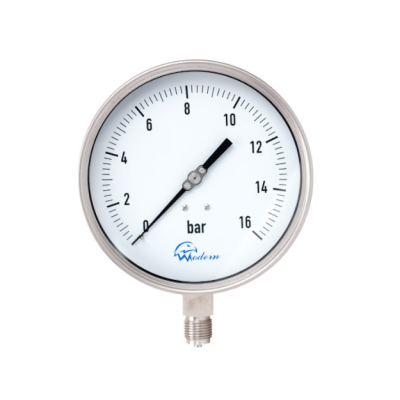 QC-001 Stainless steel shock-proof pressure gauge,0-16bar,Oil-filled pressure gauge,Nominal diameter 150mm,Accuracy level 1.6，