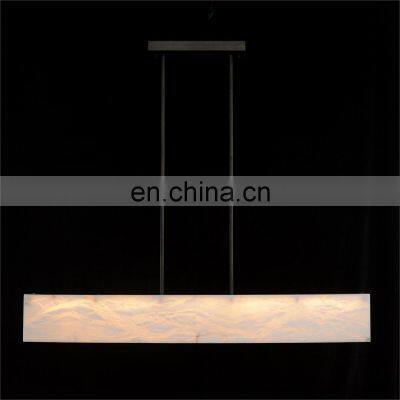 Natural Alabaster Linear Chandeliers for Dining Room Light Fixture Adjustable Modern Chandelier for Kitchen Island Living Room