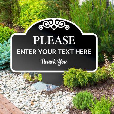 Custom Yard Signs No Trespassing Sign, Personalized Inground Sign For Outdoor Use Square Sign