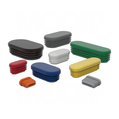 60x30mm 70x40mm 80x40mm 50x20 Grey Oval Flat Head Steel Tube Blanking Plastic Oval Pipe Plug photo-3