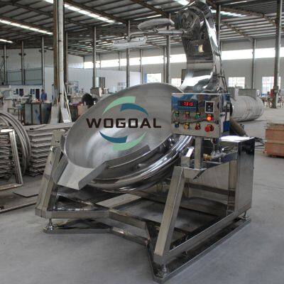 Automatic Steam/Electric/Gas Jacketed Cooking Kettle/Cooking Pot With Mixer/Agitator for Sauce Curry Paste photo-5