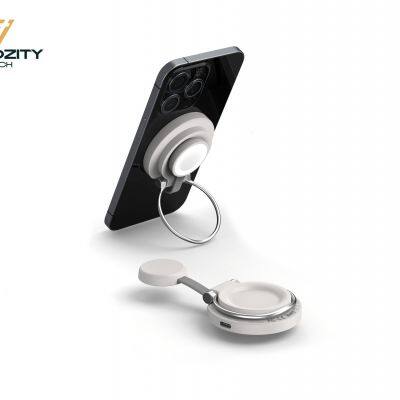 Qi2 Dual Magnetic Charger for iPhone & Apple Watch