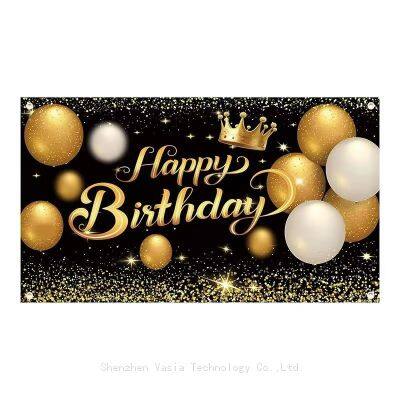 Large 60th Birthday Banners - Yard Sign Fabric for Outdoor Party Background