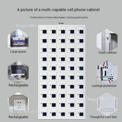Taquilla de carga para teléfonos móviles de múltiples puertas de alta calidad con compartimentos seguros y puertos USB | Ideal para aeropuertos y centros comerciales photo-5